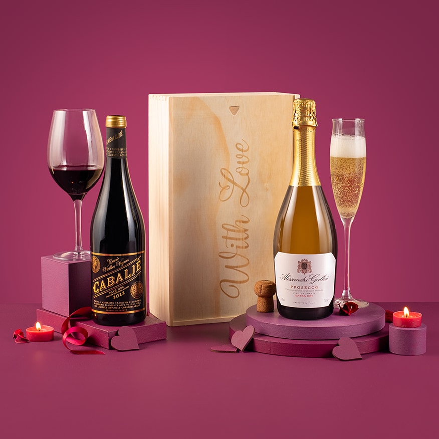 With Love Red Wine & Prosecco Gift Duo