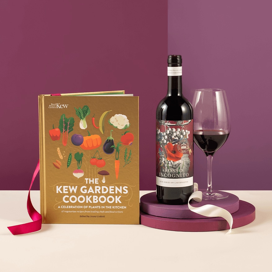 Kew Gardens Cookbook & Red Wine Set