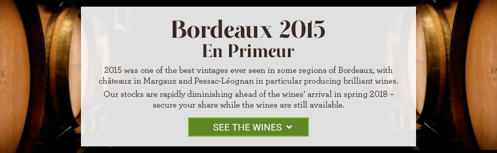 2015 was one of the best vintages ever seen in some regions of Bordeaux, with châteaux in Margaux and Pessac-Léognan in particular producing brilliant wines. Our stocks are rapidly diminishing ahead of the wines' arrival in spring 2018 - secure your share while the wines are still available.