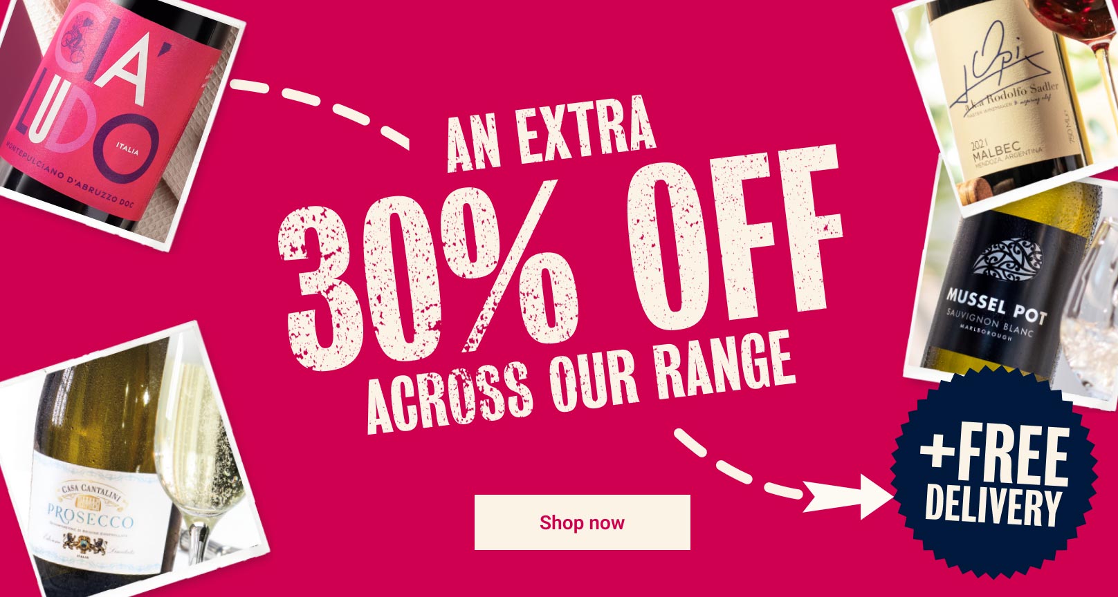 An extra 30% off + Free Delivery - LW