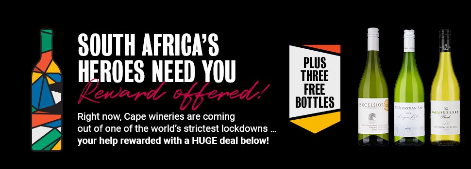 Right now, Cape wineries are coming out of one of the world’s strictest lockdowns … your help rewarded with a HUGE deal below! - Plus THREE FREE bottles