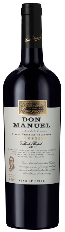 Los Rosales Don Manuel Block Single Vineyard Selection Carmenère 2016 Los Rosales Don Manuel Block Single Vineyard Selection Carmenère 2016