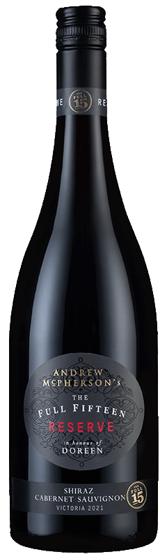 Andrew McPherson's The Full Fifteen Reserve Doreen's Shiraz Andrew McPherson's The Full Fifteen Reserve Doreen's Shiraz