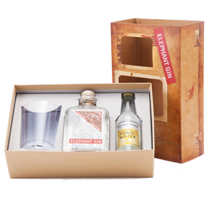 Elephant London Dry Gin Gift Set with tonic and glass (50cl) NV