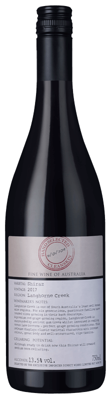 Cleanskin Single Vineyard Langhorne Creek Shiraz 2017 Cleanskin Single Vineyard Langhorne Creek Shiraz 2017