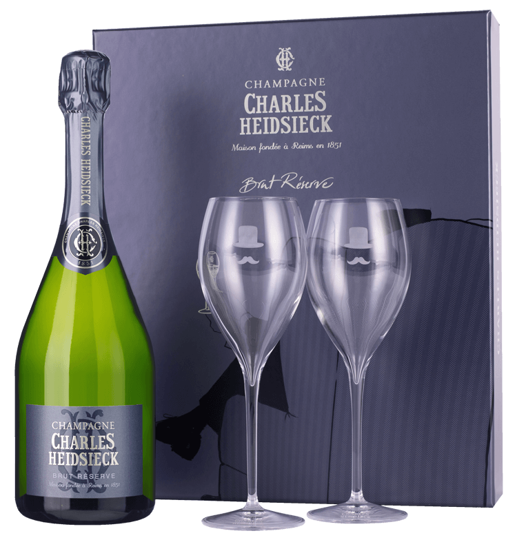 champagne with flutes