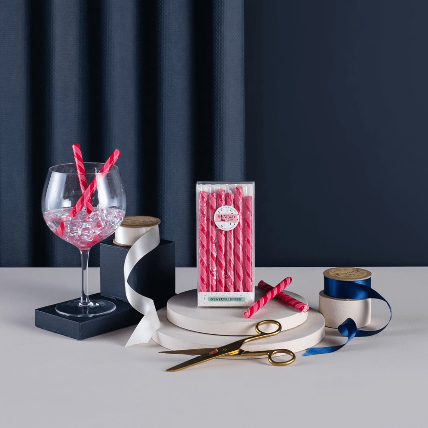 Raspberry Gin Stirrer