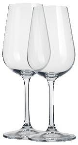 Dartington White Glass Pair