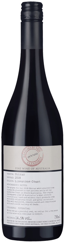Cleanskin Limestone Coast Shiraz Cleanskin Limestone Coast Shiraz