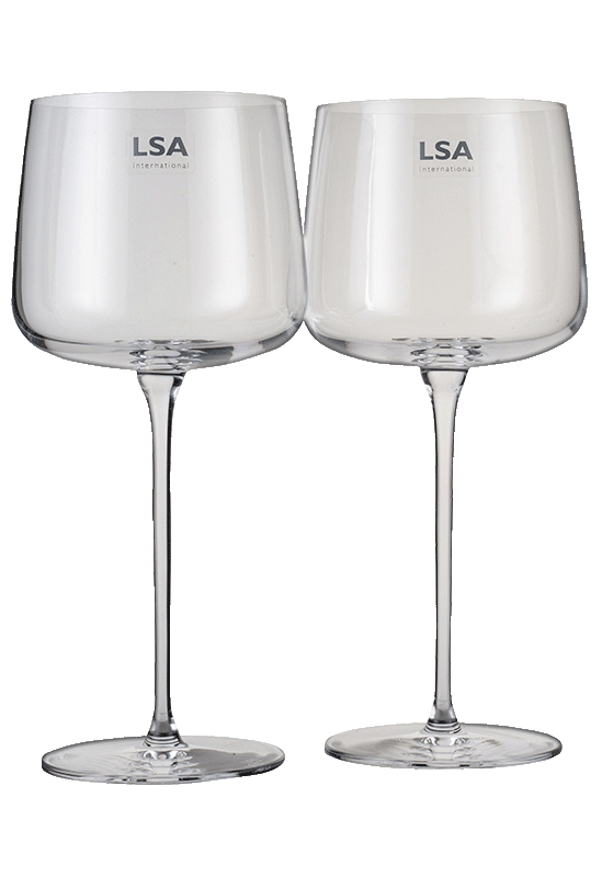 Pair of LSA Red Wine Glasses