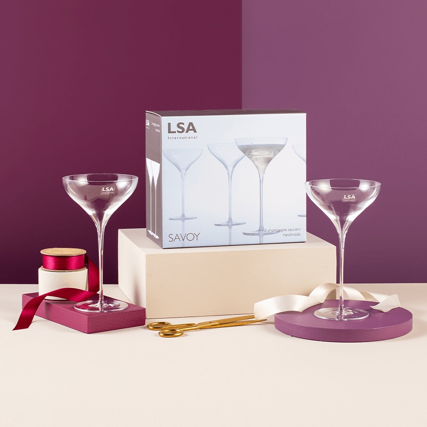 LSA Savoy Champagne Saucers Set