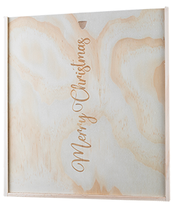 Merry Christmas 3 bottle Wooden Gift Box