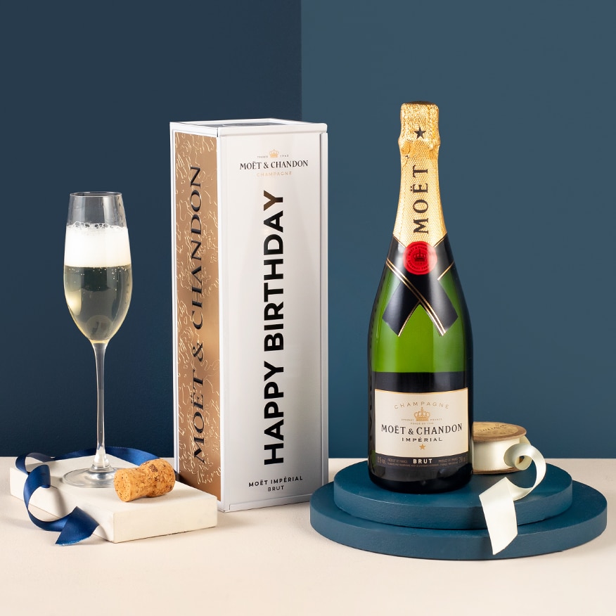 Champagne Moët & Chandon Brut Impérial Happy Birthday tin