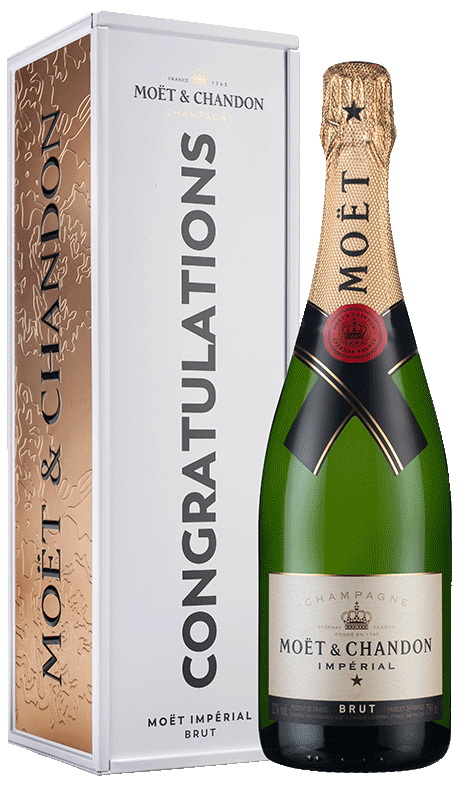 Champagne Mot & Chandon Brut Imprial Congratulations tin