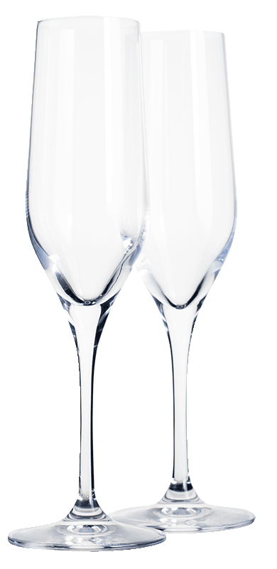 Pair of Dartington flutes in box pre-pack 2025
