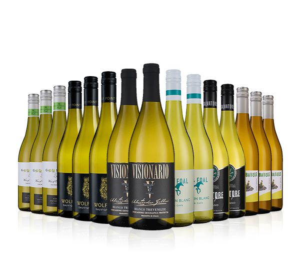 15-Bottle Crisp Whites Mix White Wine
