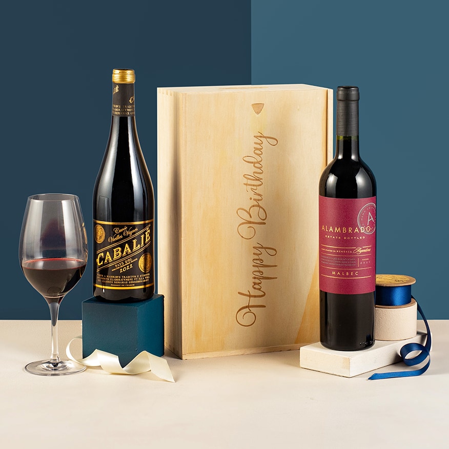 Happy Birthday Red Wine Gift Duo Happy Birthday Red Wine Gift Duo