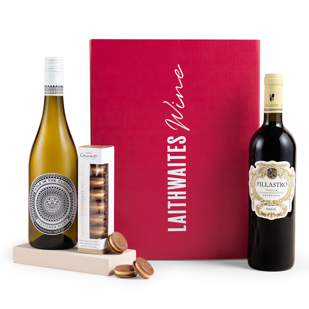 Hotel Chocolat Macarons & Wine Duo Gift Set - Despatches from October