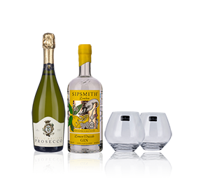 Sipsmith Spritz Mix - Prosecco + Lemon Drizzle + Glasses