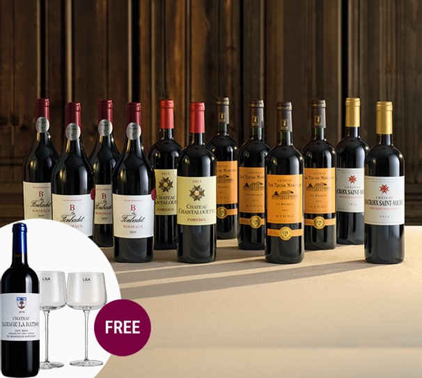 Bordeaux Collection Subscription + FREE Bottle & Glasses