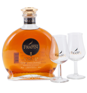 Frapin VSOP Cognac Grande Champagne Gift Set with 2 glasses (70cl bottle) NV