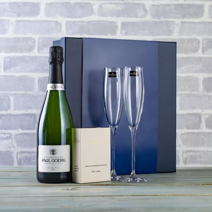 Champagne Flutes and Truffles Gift Set