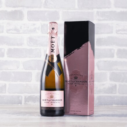 Moet & Chandon Rose Imperial Brut Champagne w/Metal Box