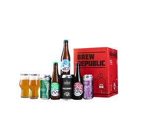 Brew Republic Beer Six and Glasses Brew Republic Beer Six and Glasses