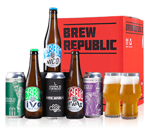 Brew Republic Beer Six and Glasses Brew Republic Beer Six and Glasses