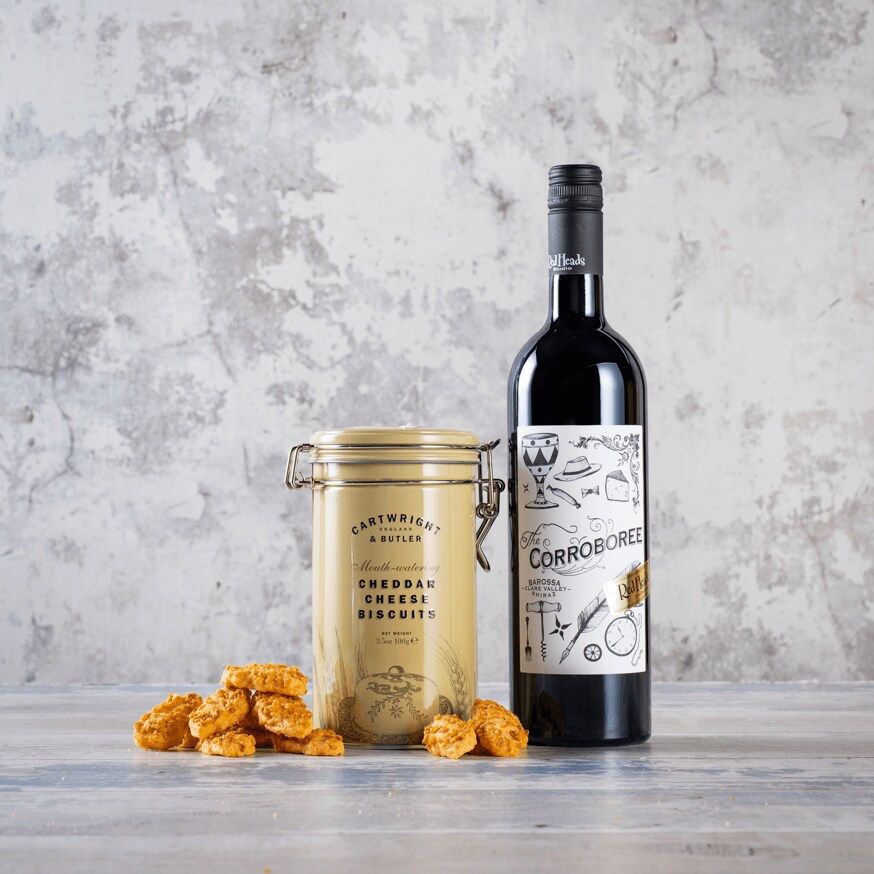 Redheads Corroboree Shiraz & Cheese Biscuits Gift Redheads Corroboree Shiraz & Cheese Biscuits Gift