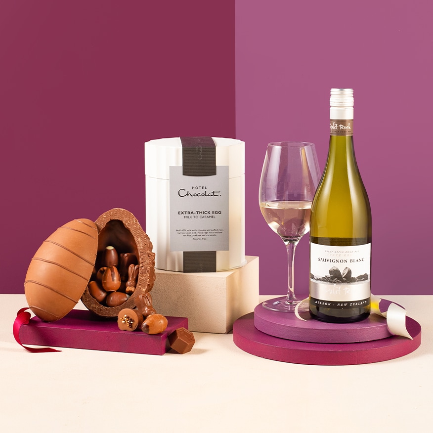 Hotel Chocolat Easter Egg & White Wine Gift Hotel Chocolat Easter Egg & White Wine Gift