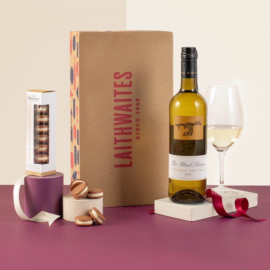 Hotel Chocolat Macarons & White Wine Gift Set