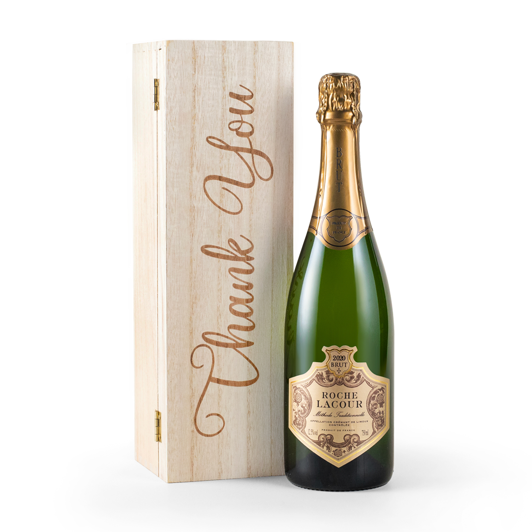 Thank You Crémant in Wooden Gift Box