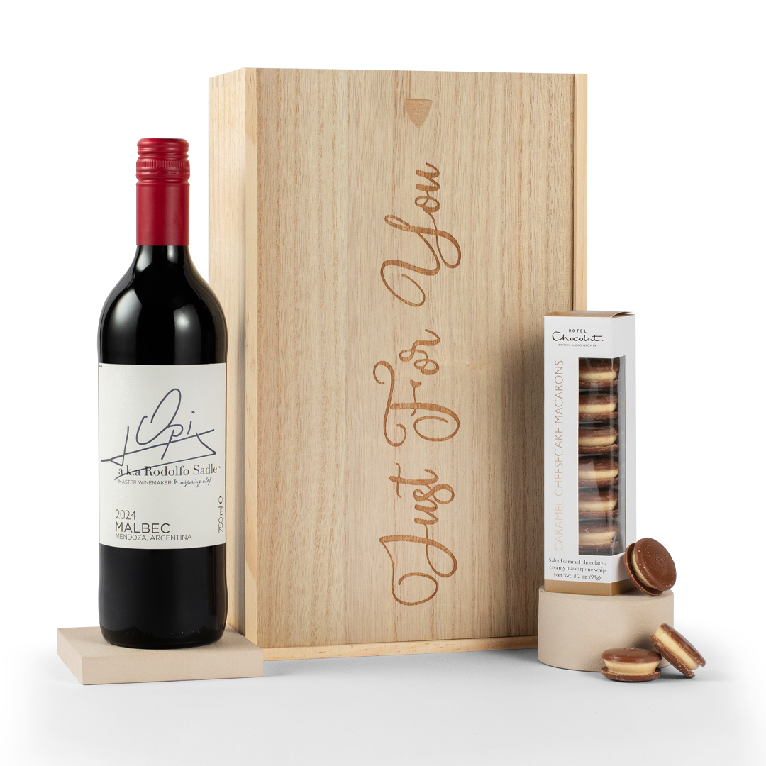 Hotel Chocolat Macarons & Malbec Gift Set
