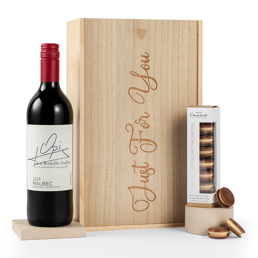 Hotel Chocolat Macarons & Malbec Gift Set - Free Delivery* Hotel Chocolat Macarons & Malbec Gift Set - Free Delivery*