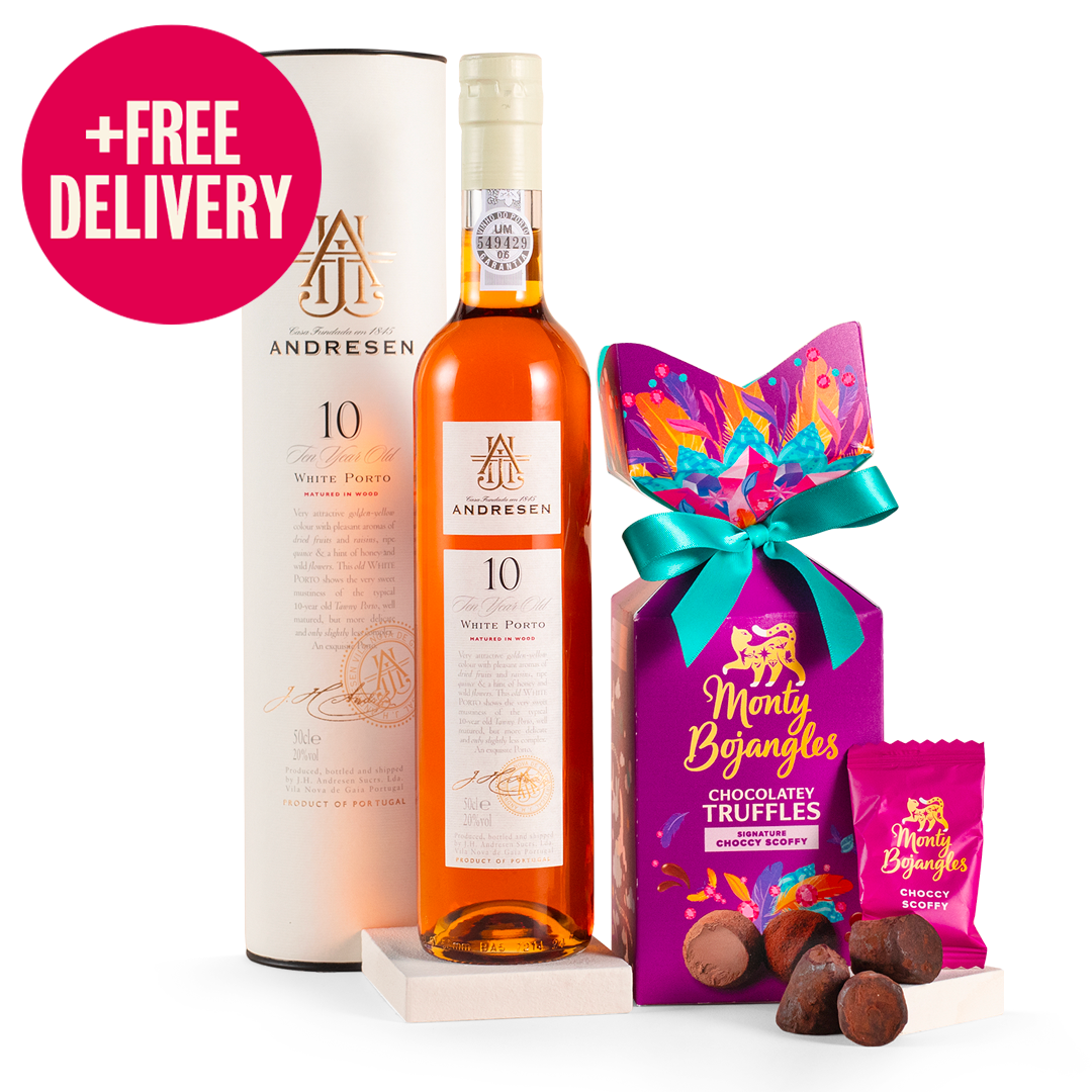 Andresen White Port and Luxury Truffles Gift - From Early Oct - Free Delivery*