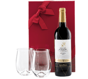 Fine Spanish red & Dartington Glasses Gift Set Fine Spanish red & Dartington Glasses Gift Set