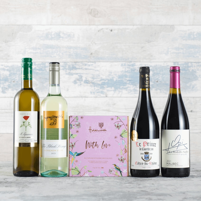 With Love Chocolates and Wine Gift