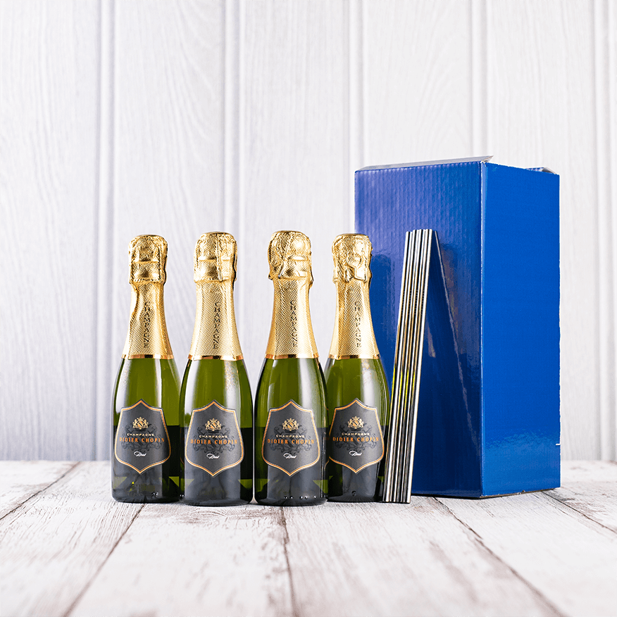 Mini Didier Champagne & Straws Gift