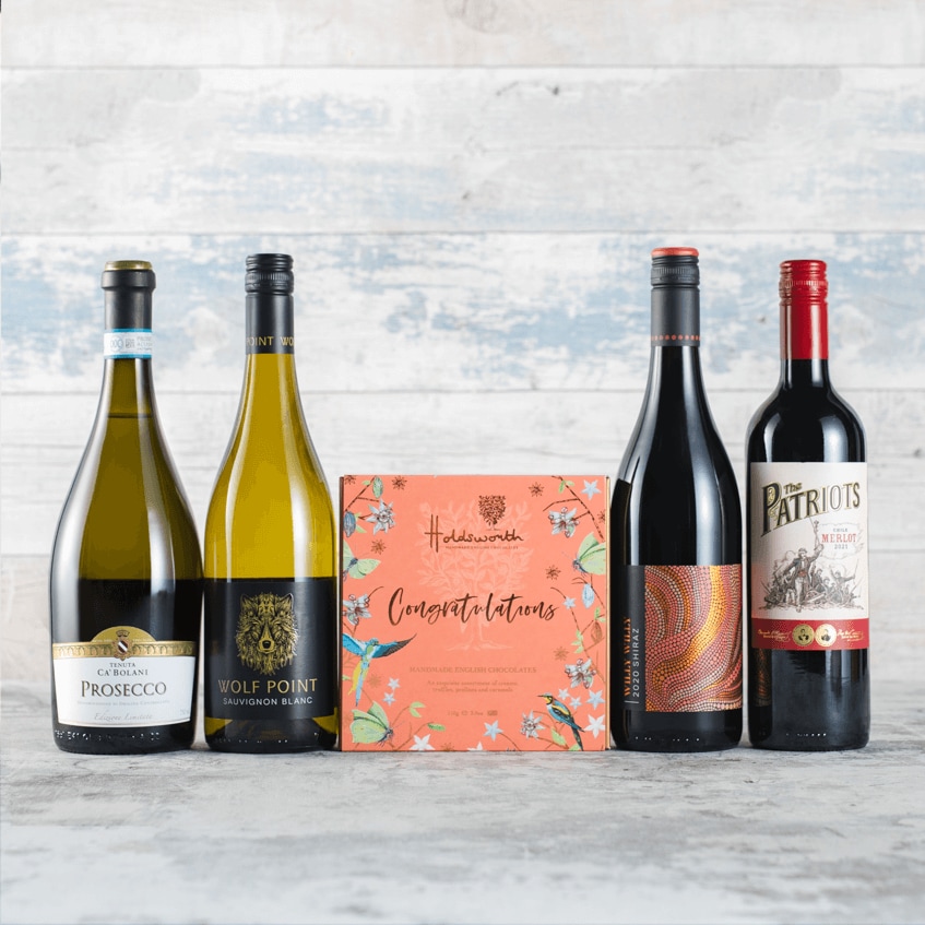Congratulations Chocolates and Wine Gift Congratulations Chocolates and Wine Gift