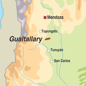 Map showing Mendoza