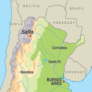 Map showing Mendoza