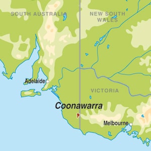 Map showing Coonawarra