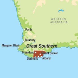 Map showing Great Southern