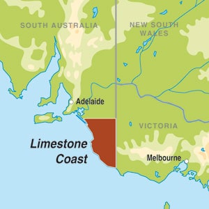 Map showing Limestone Coast