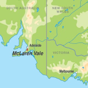 Map showing South Australia