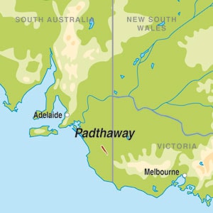 Map showing Padthaway