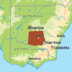 Map showing South Eastern Australia