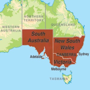 Map showing New South Wales