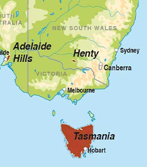 Map showing Tumbarumba